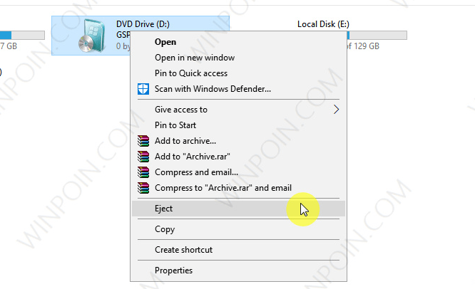 Cara UnMount File ISO di Windows 10
