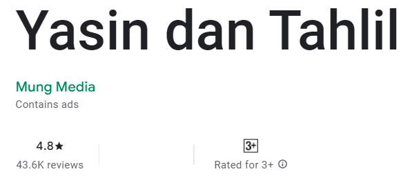 Aplikasi Yasin dan Tahlil Terlengkap Gratis