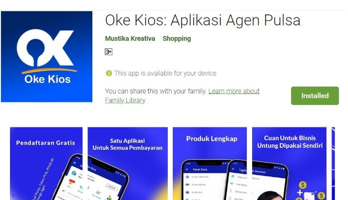 Aplikasi Jual Pulsa Kios Oke