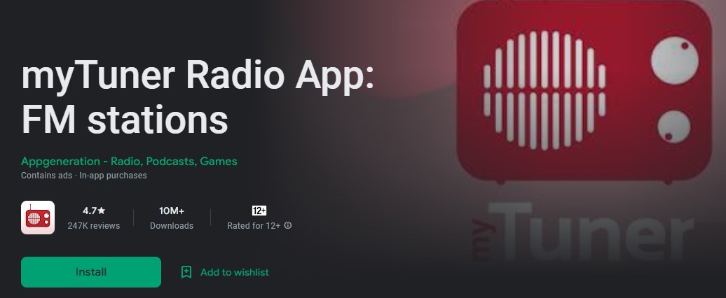 Aplikasi Radio Offline myTuner