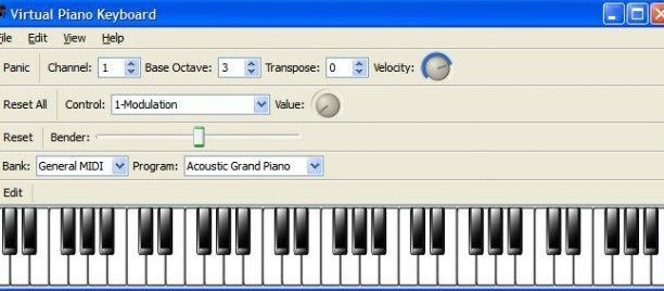 Aplikasi Piano Keyboard piano MIDI virtual